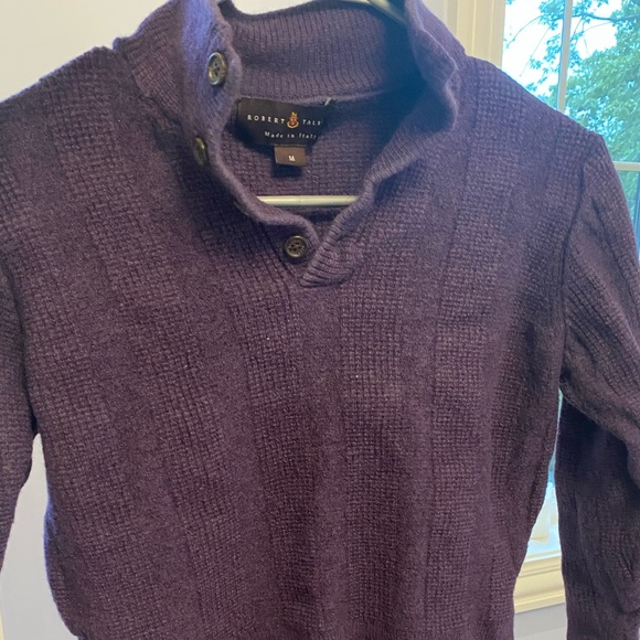 Robert Talbott 100% Extra Fine Merino Wool Cropped sweater - Picture 4 of 4
